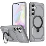 For Samsung Galaxy A55 5G Frosted MagSafe Holder Phone Case(Grey)