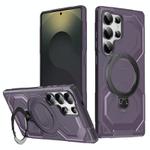 For Samsung Galaxy S25 Ultra 5G Frosted MagSafe Holder Phone Case(Purple)