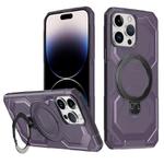 For iPhone 13 Pro Max Frosted MagSafe Holder Phone Case(Purple)
