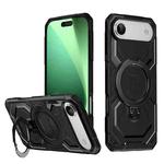 For iPhone 17 Air Frosted MagSafe Holder Phone Case(Black)