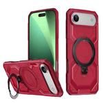 For iPhone 17 Air Frosted MagSafe Holder Phone Case(Red)