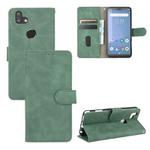 For Fujitsu Arrows RX (Arrows M05) Solid Color Skin Feel Magnetic Buckle Horizontal Flip Calf Texture PU Leather Case with Holder & Card Slots & Wallet(Green)