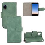 For Rakuten mini Solid Color Skin Feel Magnetic Buckle Horizontal Flip Calf Texture PU Leather Case with Holder & Card Slots & Wallet(Green)