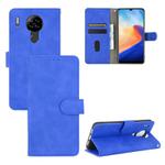 For Blackview A80 Solid Color Skin Feel Magnetic Buckle Horizontal Flip Calf Texture PU Leather Case with Holder & Card Slots & Wallet(Blue)