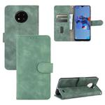 For Oukitel C19 Solid Color Skin Feel Magnetic Buckle Horizontal Flip Calf Texture PU Leather Case with Holder & Card Slots & Wallet(Green)