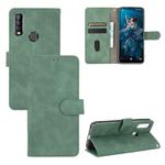 For Oukitel C17 / C17 Pro Solid Color Skin Feel Magnetic Buckle Horizontal Flip Calf Texture PU Leather Case with Holder & Card Slots & Wallet(Green)