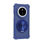 For Huawei Mate 70 CD Texture 360 Degree Rotating Holder MagSafe Phone Case(Blue)