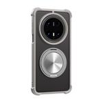 For Huawei Mate 70 Pro CD Texture 360 Degree Rotating Holder MagSafe Phone Case(Grey)