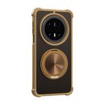 For Huawei Mate 70 Pro CD Texture 360 Degree Rotating Holder MagSafe Phone Case(Gold)