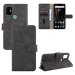 For UMIDIGI Power 3 Solid Color Skin Feel Magnetic Buckle Horizontal Flip Calf Texture PU Leather Case with Holder & Card Slots & Wallet(Black)