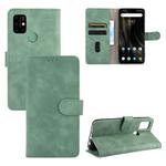 For UMIDIGI Power 3 Solid Color Skin Feel Magnetic Buckle Horizontal Flip Calf Texture PU Leather Case with Holder & Card Slots & Wallet(Green)