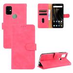 For UMIDIGI Power 3 Solid Color Skin Feel Magnetic Buckle Horizontal Flip Calf Texture PU Leather Case with Holder & Card Slots & Wallet(Rose Red)