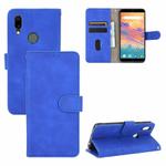 For UMIDIGI A3S Solid Color Skin Feel Magnetic Buckle Horizontal Flip Calf Texture PU Leather Case with Holder & Card Slots & Wallet(Blue)