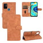 For UMIDIGI A7 Pro Solid Color Skin Feel Magnetic Buckle Horizontal Flip Calf Texture PU Leather Case with Holder & Card Slots & Wallet(Brown)