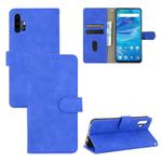 For UMIDIGI F2 Solid Color Skin Feel Magnetic Buckle Horizontal Flip Calf Texture PU Leather Case with Holder & Card Slots & Wallet(Blue)