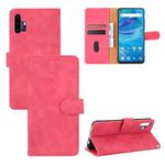 For UMIDIGI F2 Solid Color Skin Feel Magnetic Buckle Horizontal Flip Calf Texture PU Leather Case with Holder & Card Slots & Wallet(Rose Red)