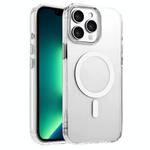 For iPhone 13 Pro Max High Transparency TPU Hybrid PC MagSafe Magnetic Phone Case(White)
