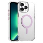 For iPhone 13 Pro Max High Transparency TPU Hybrid PC MagSafe Magnetic Phone Case(Pink)