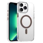 For iPhone 13 Pro Max High Transparency TPU Hybrid PC MagSafe Magnetic Phone Case(Desert Gold)