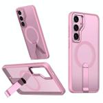 For Samsung Galaxy S23 FE 5G Star Shine Series TPU + PC MagSafe Phone Case with Fold Holder(Pink)
