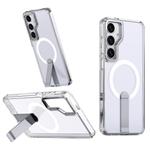 For Samsung Galaxy S24+ 5G / S25+ 5G  Star Shine Series TPU + PC MagSafe Phone Case with Fold Holder(Transparent)