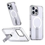 For iPhone 12 Pro Max Star Shine Series TPU + PC MagSafe Phone Case with Fold Holder(Transparent)
