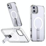 For iPhone 12 mini Star Shine Series TPU + PC MagSafe Phone Case with Fold Holder(Transparent)