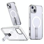 For iPhone 13 mini Star Shine Series TPU + PC MagSafe Phone Case with Fold Holder(Transparent)