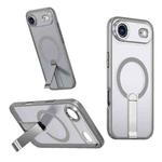 For iPhone 17 Air Star Shine Series TPU + PC MagSafe Phone Case with Fold Holder(Grey)