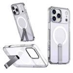 For iPhone 17 Pro Max Star Shine Series TPU + PC MagSafe Phone Case with Fold Holder(Transparent)