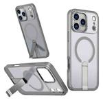 For iPhone 17 Pro Max Star Shine Series TPU + PC MagSafe Phone Case with Fold Holder(Grey)