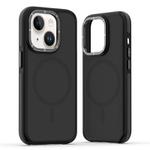 For iPhone 14 / 13 Dual-Color Skin Feel MagSafe Phone Case(Black)
