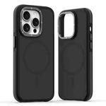For iPhone 12 Pro Max Dual-Color Skin Feel MagSafe Phone Case(Black)