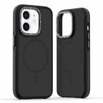 For iPhone 11 Dual-Color Skin Feel MagSafe Phone Case(Black)