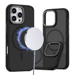 For iPhone 16 Pro Dual-Color Skin Feel MagSafe Phone Case(Black)