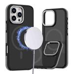 For iPhone 16 Pro Dual-Color Skin Feel MagSafe Phone Case(Black Grey)