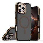 For iPhone 16 Pro Dual-Color Skin Feel MagSafe Phone Case(Black Bronze)