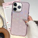 For iPhone 11 Pro Max 3D Heart IMD Hybrid TPU Phone Case(Purple)