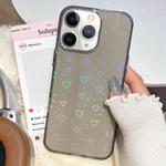For iPhone 11 Pro Max 3D Heart IMD Hybrid TPU Phone Case(Black)