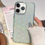 For iPhone 11 Pro Max 3D Heart IMD Hybrid TPU Phone Case(Blue)