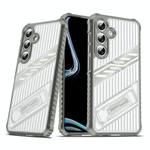 For Samsung Galaxy S24 FE 5G Plating Holder PC Hybrid TPU Phone Case(Space Gray)