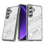 For Samsung Galaxy S23 FE 5G Plating Holder PC Hybrid TPU Phone Case(Space Gray)