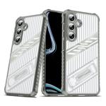 For Samsung Galaxy S24+ / S25+ 5G Plating Holder PC Hybrid TPU Phone Case(Space Gray)
