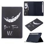 For Samsung Galaxy Tab S8 / Galaxy Tab S7 T870 Colored Drawing Pattern Horizontal Flip Leather Case with Holder & Card Slots & Wallet(Smirk)