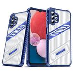 For Samsung Galaxy A13 4G / 5G Plating Holder PC Hybrid TPU Phone Case(Navy Blue)