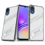 For Samsung Galaxy A03 Core Plating Holder PC Hybrid TPU Phone Case(Space Gray)