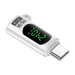 Type-C Male to Type-C Female 240W 80Gbps Adapter with Digital Display(White)