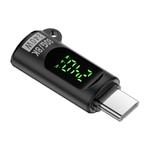 Type-C Male to Type-C Female 240W 80Gbps Adapter with Digital Display(Black)