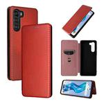 For ZTE Nubia S 5G A403ZT Carbon Fiber Texture Flip Leather Phone Case(Brown)
