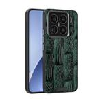 For Xiaomi 15 Pro ABEEL Beast Pattern 6D Micro-Embossed MagSafe Genuine Leather Phone Case(Green)